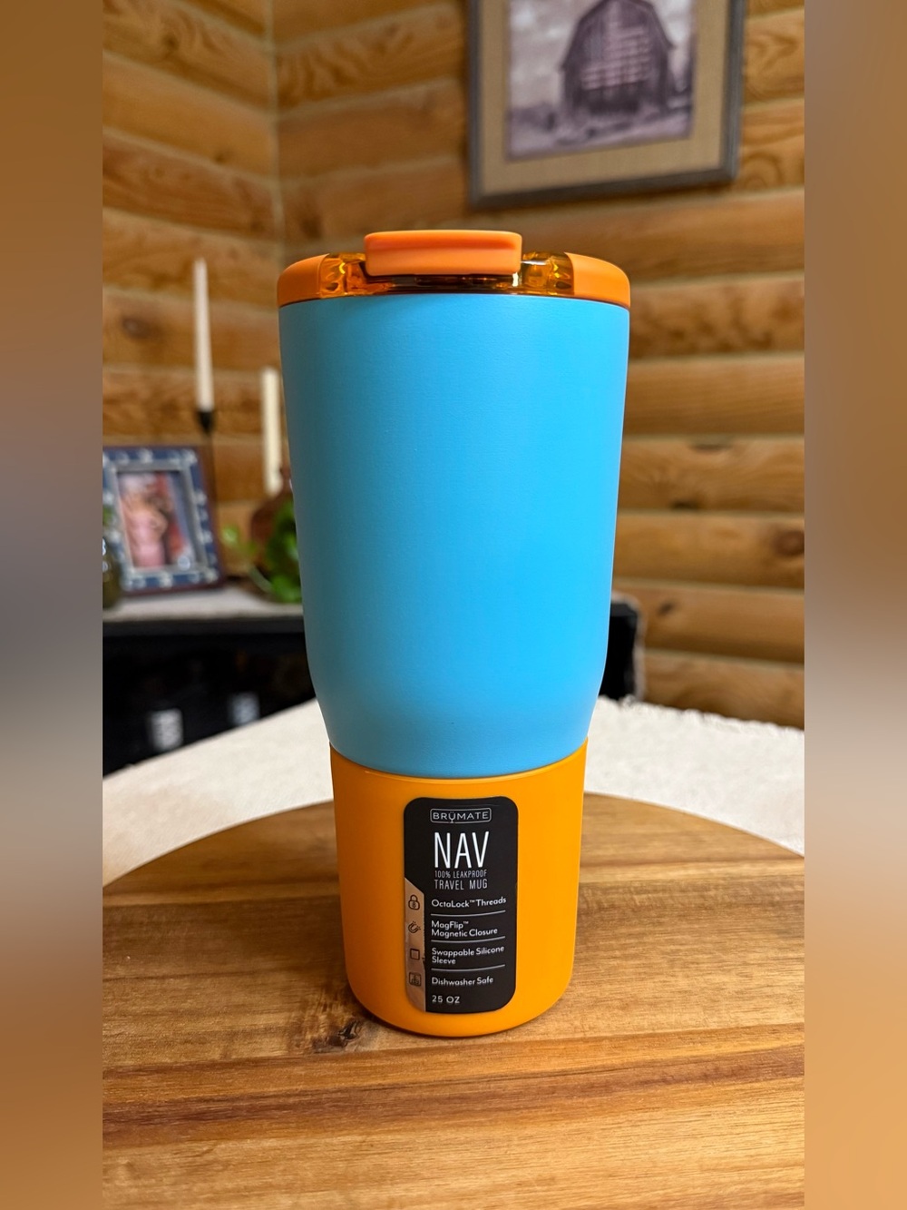 CURAÇAO & CLEMENTINE Brumate 25oz Nav Travel Mug • MIAMI DOLPHINS